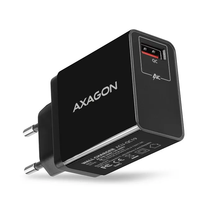 AXAGON Ładowarka sieciowa ACU-QC19, QC 19W, 1x port USB-A, QC3.0/AFC/FCP/SMART