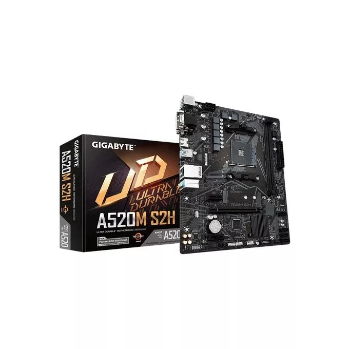 Gigabyte Płyta główna A520M S2H AM4 2DDR4 M.2 HDMI/DVI mATX