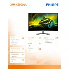 Philips Monitor 27 cali 27M1C5500VL Curved VA 165Hz HDMIx2 DP HDR