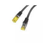 Lanberg Patchcord kat.6a S/FTP LSZH CU 1m fluke passed czarny