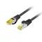 Lanberg Patchcord kat.6a S/FTP LSZH CU 1m fluke passed czarny