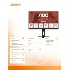 AOC Monitor 24E3QAF 23.8 cali IPS HDMI DP Pivot Głośniki