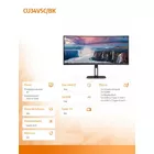 AOC Monitor CU34V5C 34 cali Curved VA 100Hz HDMI DP USB-C