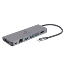 Gembird Hub USB-C do HDMI 1xUSB-C GbE 2xUSB-A Card PD