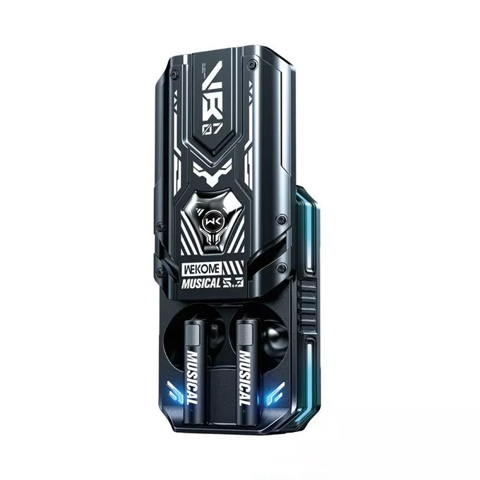 WEKOME Słuchawki bezprzewodowe VB07 Mecha Series - Bluetooth V5.3 TWS z etui ładującym Czarne