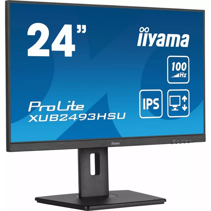 IIYAMA Monitor 23.8 cala XUB2493HSU-B6 IPS.HDMI.DP.2x2W.USBx2.SLIM.HAS(150mm)