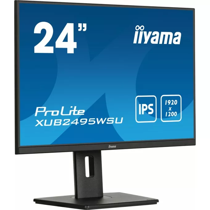 IIYAMA Monitor 24 cale XUB2495WSU-B7 IPS,16:10,300cd,4ms,HDMI,DP,3xUSB(3.2), 1xUSB-c,2x2W,FlickerFree,HAS(150mm)