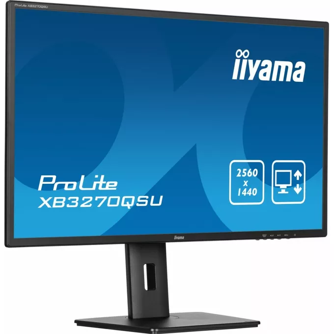 IIYAMA Monitor 32 cale XB3270QSU-B1 IPS,WQHD,HDMI,DP,100Hz,250cd,3ms,2x2W,  3xUSB(3.2),FlickerFree,VESA,HAS(150mm)
