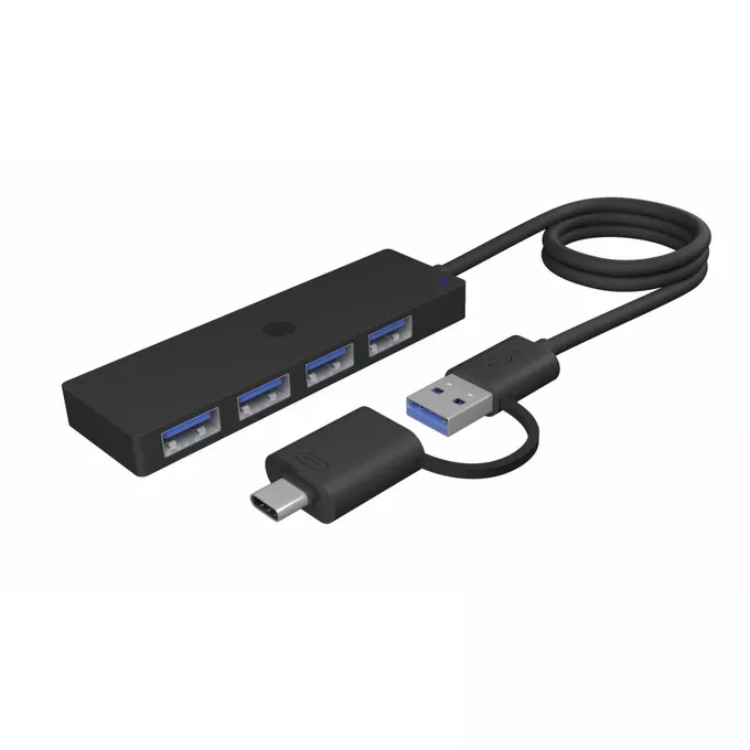 IcyBox Hub IB-HUB1424-C3 4-Port USB Typ-A, złącze Typ-C/A