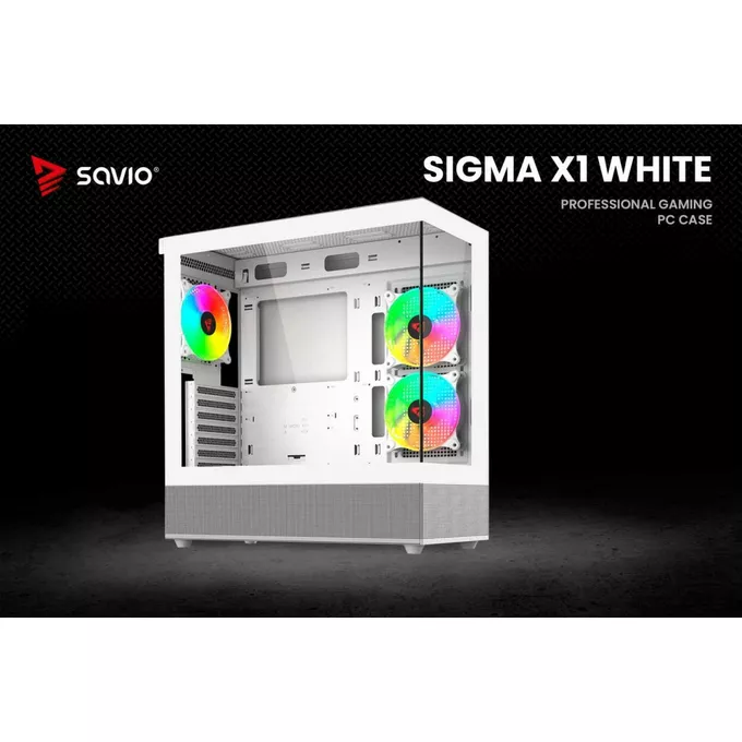 Savio Obudowa komputerowa SIGMA X1 WHITE