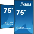 IIYAMA Monitor 75 cali LH7575UHS-B1AG, 24/7,IPS,ANDROID.11,4K,500cd/m2,WiFi,3xHDMI,DP,Daisy/Chain,2xUSB,2x10W,RJ45,iiSignage2,FailOver,SDM,4GB/32GB,metal,PIO