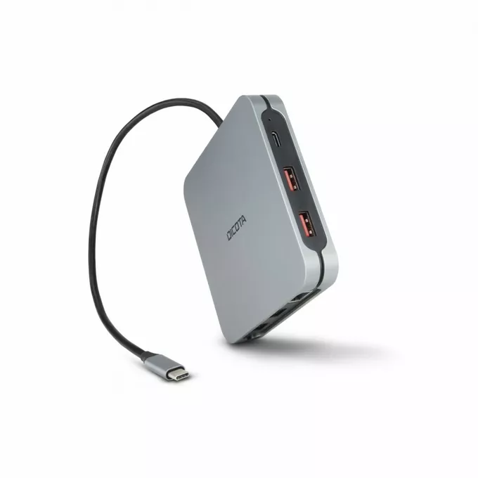 DICOTA Stacja dokująca USB-C przenośna 10-w-1 HDMI PD 100W 8K