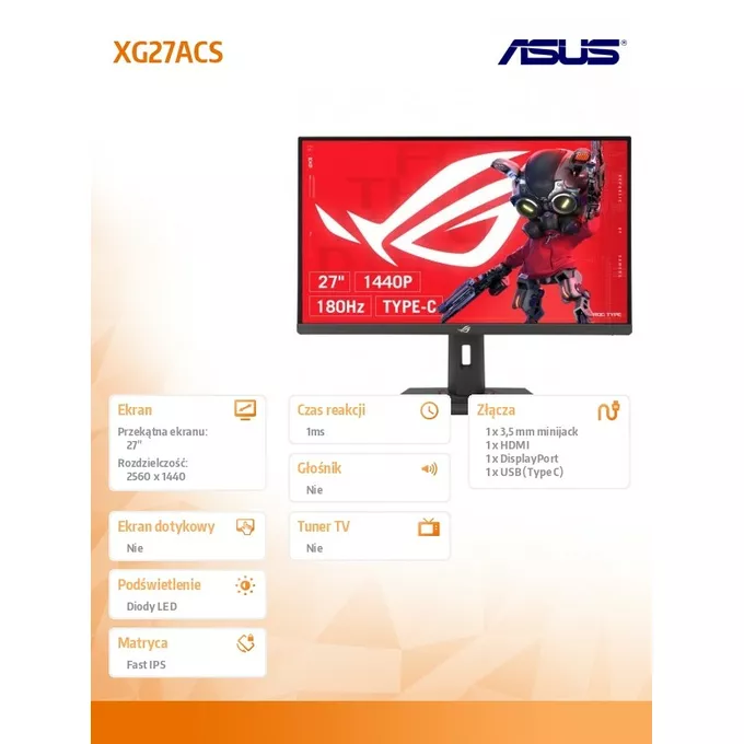 Asus Monitor 27 cali XG27ACS