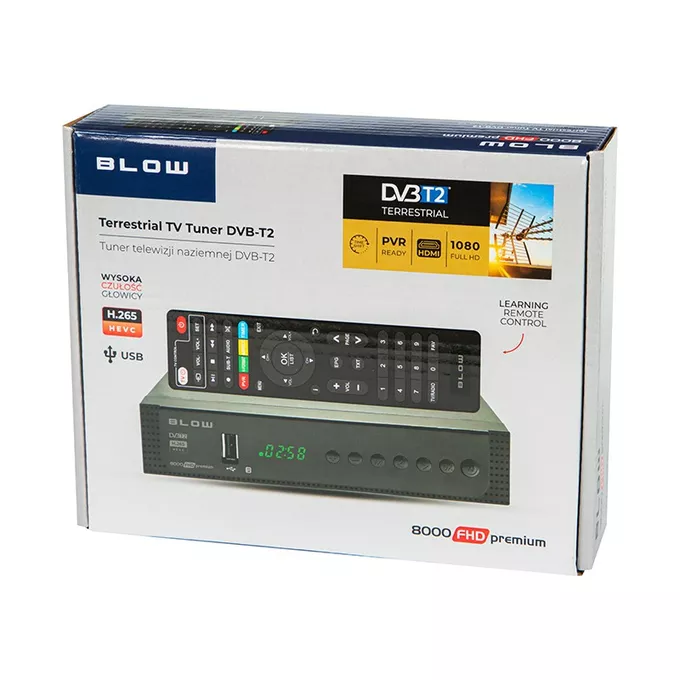 BLOW Dekoder tuner DVB-T2 8000FHD Premium