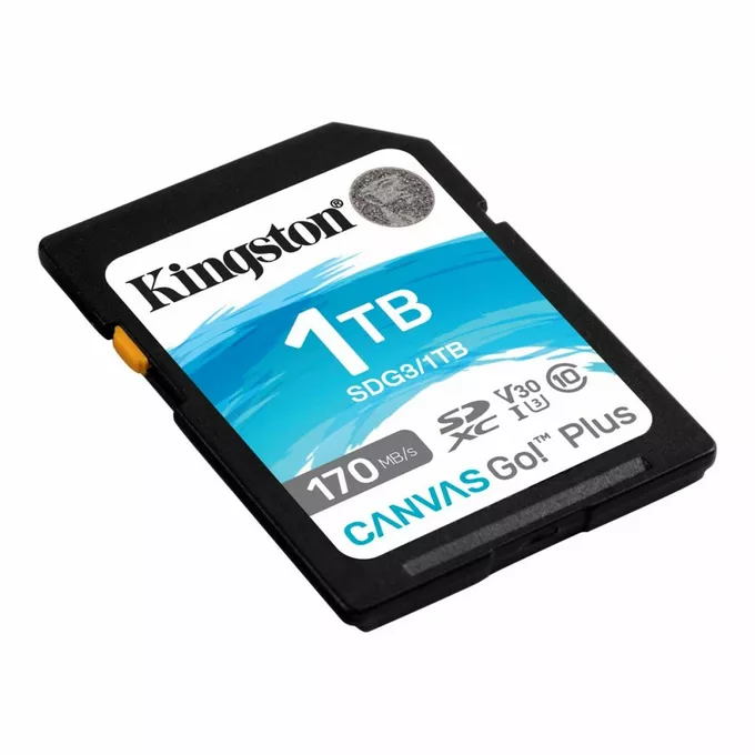 Kingston Karta SD 1TB Canvas Go Plus 170/90MB/s CL10 U3 V30