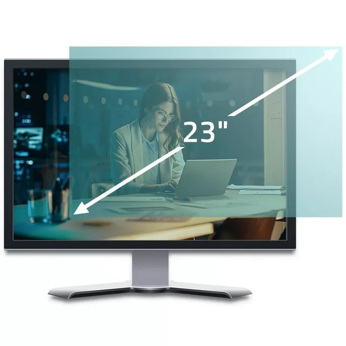 Qoltec Filtr światla niebieskiego 23 cale | 16:9 | Ochrona wzroku | Anti Glare | Matowy | na monitor