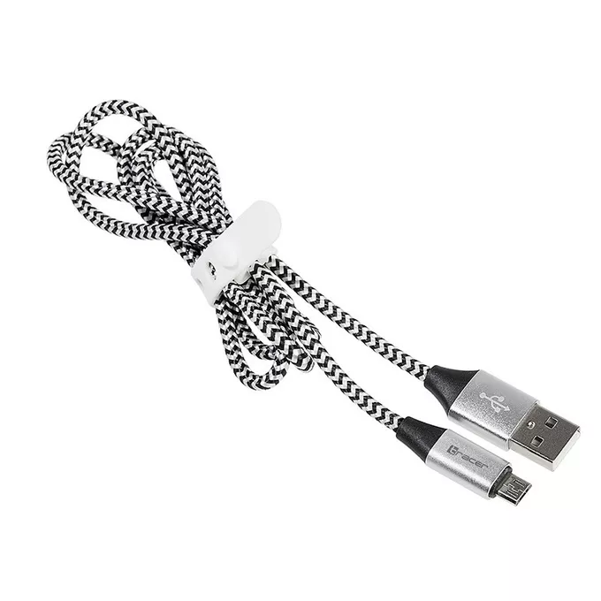 Tracer Kabel USB 2.0 AM-micro 1m czarno-srebrny