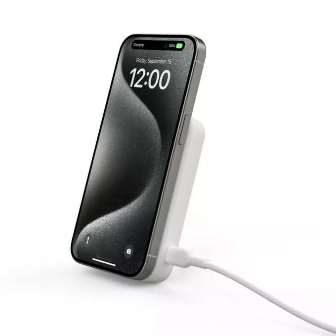 Belkin Powerbank ze standem 8000mAh Qi2 MagSafe Biały