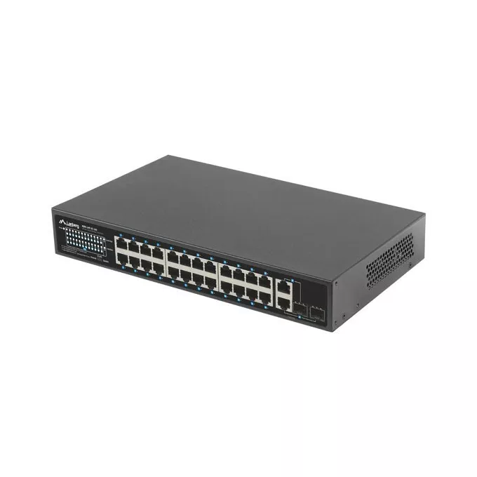 Lanberg Przełącznik 24X 100MB POE+ /2x COMBO 250W RSFE-24P-2C-250