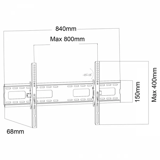 Maclean Uchwyt do TV 43-100'' 80kg MC-423 VESA 800x600