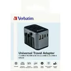 Verbatim Adapter podróżny UTA-03 49545 180 krajów, ładowarka PD 30W, QC 3.0 3x USB-C , 2x USB-A