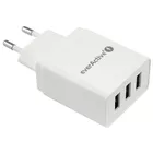 everActive Ładowarka sieciowa 3x USB 3,4A Iq smart charging Biała