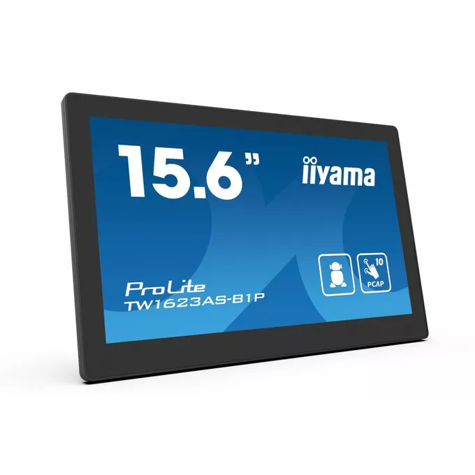 IIYAMA Monitor 16 cali TW1623AS-B1P,10P.DOT.IPS,ANDROID13,WIFI,24/7,RJ45,   HDMI,3xUSB