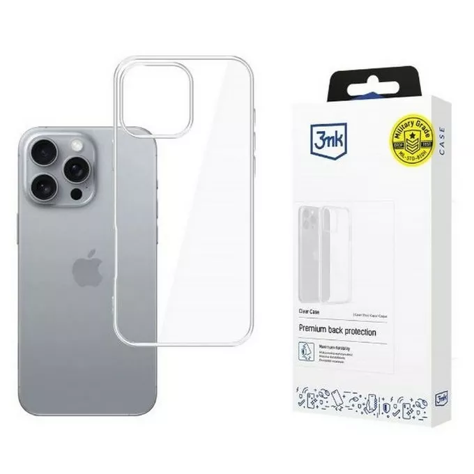 3MK Etui Clear Case iPhone 16 Pro 6,3 przezroczysty