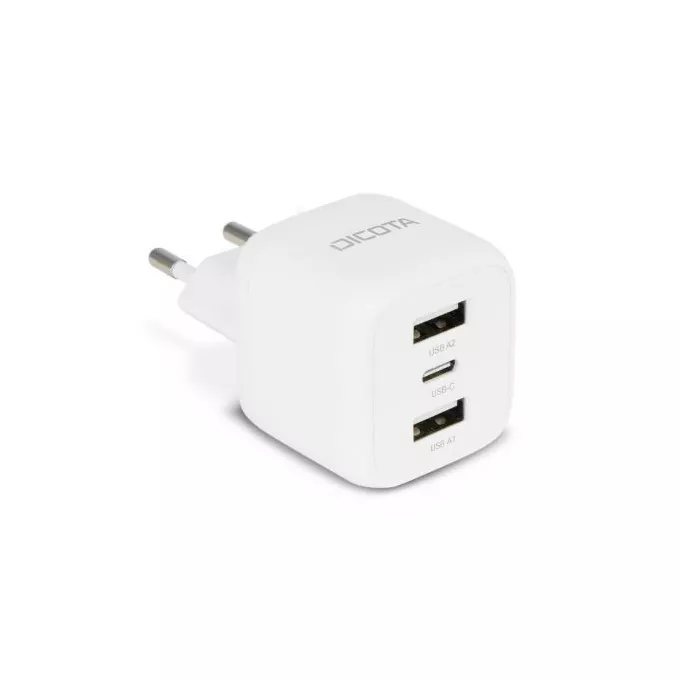 DICOTA Ładowarka GaN 32W 2xUSB-A 1xUSB-C biała