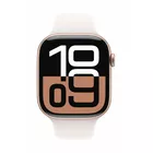 Apple Watch Series 10 GPS, koperta 46 mm z aluminium w kolorze różowego złota z paskiem sportowym w kolorze łagodnego różu - rozmiar M/L