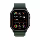 Apple Watch Ultra 2 GPS + Cellular, koperta 49 mm z tytanu w kolorze czarnym z opaską Alpine M w kolorze ciemnozielonym