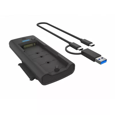 IcyBox Stacja dokująca IB-180MS-C31 SSD Docking 1x 2,5&quot;/3,5&quot; &amp; 1x M.2 PCIe NVMena USB 3.2 Gen 2 10 Gbit/s