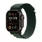 Apple Watch Ultra 2 GPS + Cellular, koperta 49 mm z tytanu w kolorze czarnym z opaską Alpine M w kolorze ciemnozielonym