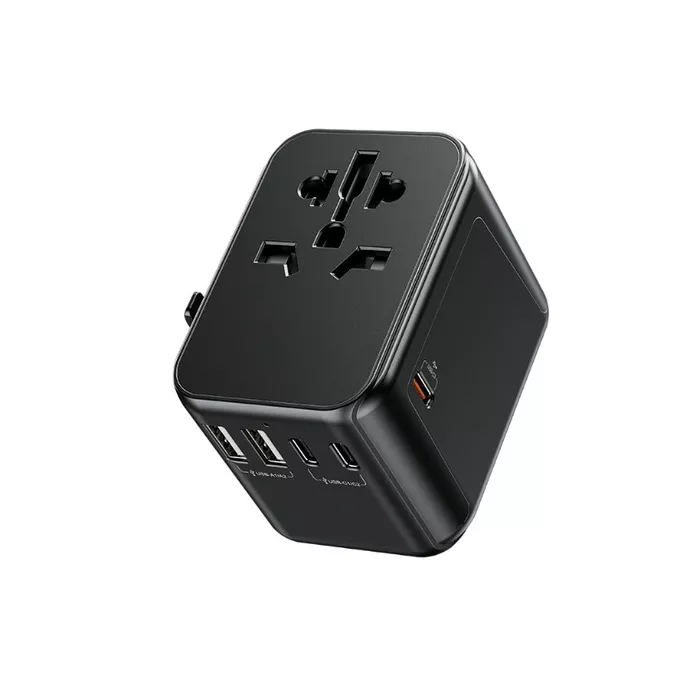 WEKOME Ładowarka / Adapter podróżny Pop Digital Series  EU / UK / US / AU + 3x USB-C &amp; 2x USB-A 30W Czarny