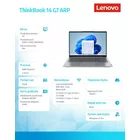 Lenovo Laptop ThinkBook 14 G7 21MV002XPB W11Pro 7535HS/16GB/512GB/AMD Radeon/14.0 WUXGA/Arctic Grey/3YR OS + CO2 Offset