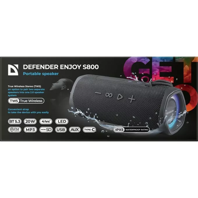 Defender Głośnik Bluetooth ENJOY S800 20W Czarny