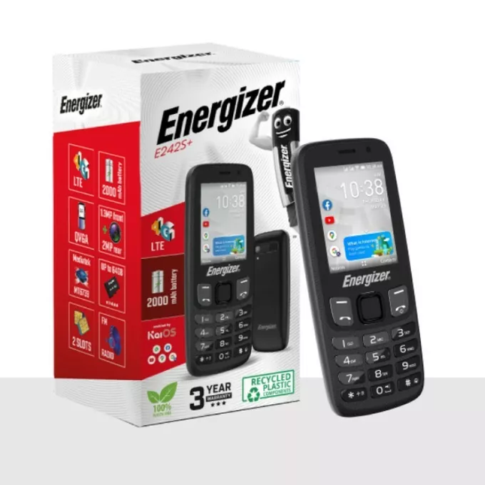 Energizer Telefon E242S+ 512MB RAM 4GB 2,4&quot; 4G LTE Dual SIM EU Czarny