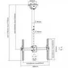 Techly Uchwyt sufitowy LCD/LED 37-70cali czarny 50kg