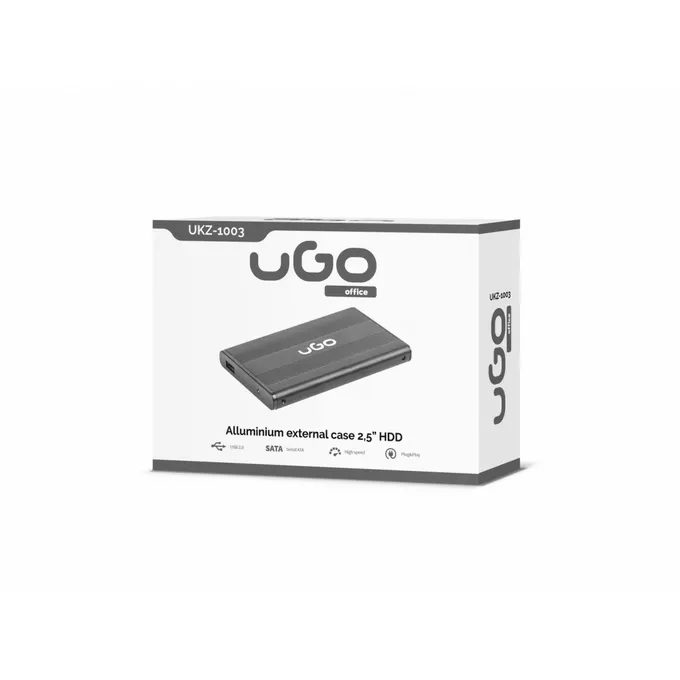 UGo Kieszeń zewnętrzna SATA 2,5'' USB 2.0 Aluminium