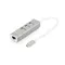 Digitus HUB/Koncentrator 3-portowy USB 2.0 HighSpeed z Typ C oraz Fast Ethernet LAN adapter, aluminium