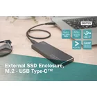 Digitus Obudowa zewnętrzna USB Typ C na dysk SSD M2 (NGFF) SATA III, 80/60/42/30mm, aluminiowa