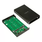 LogiLink Zewnętrzna obudowa SSD 2x M.2 SATA, USB3.1 gen2, Raid