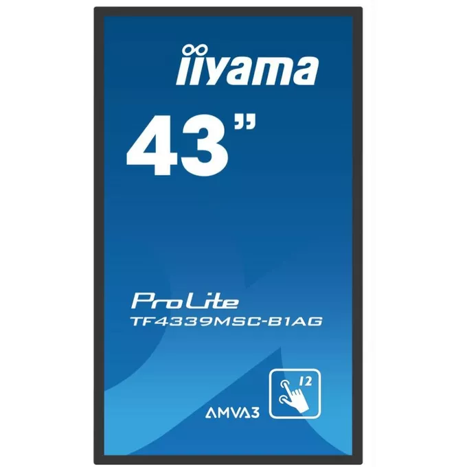 IIYAMA Monitor wielkoformatowy 43 cale TF4339MSC-B1AG,AMVA,HDMIx2,DP,RJ45,IP54,24/7,POJ.12p