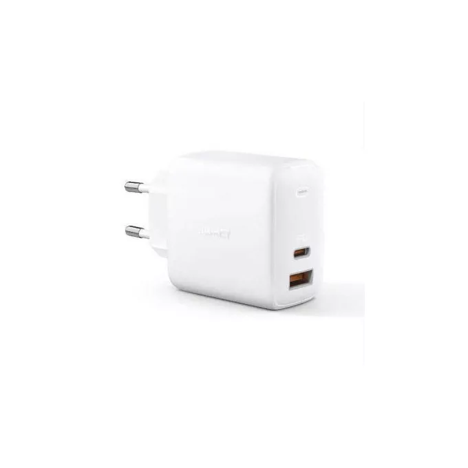 AUKEY PA-B3 White Omnia GaN ładowarka sieciowa 2xUSB Power Delivery (1xUSB A+1xUSB C) 65W 5.4A