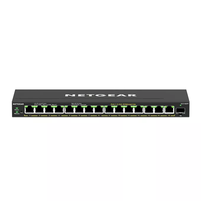 Netgear Przełącznik GS316EPP Switch unmanaged 16xGE PoE+