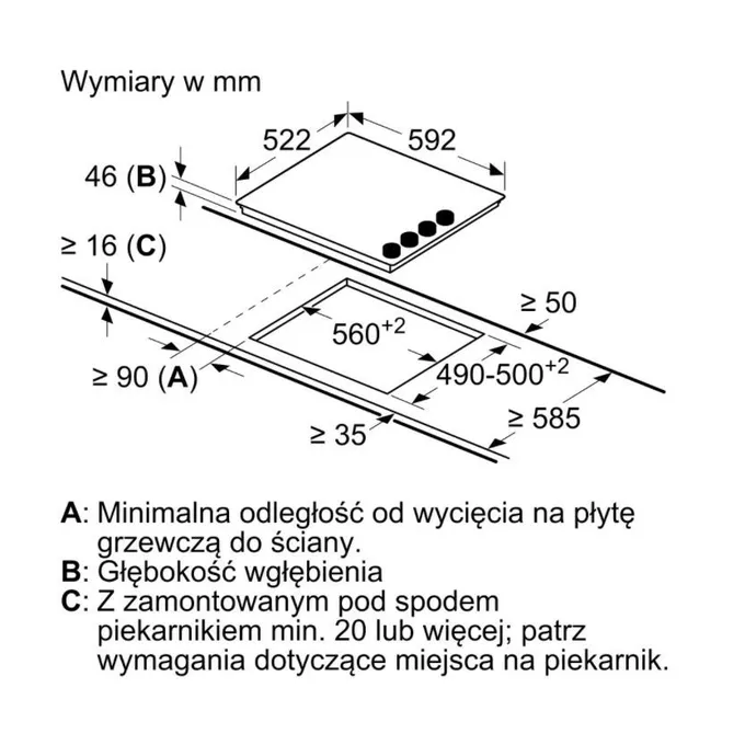 Bosch Płyta ceramiczna PKE612CA2E