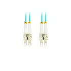 Lanberg Patchcord światłowodowy Mm Lc/Upc-Lc/Upc Duplex 3.0mm 3m Aqua