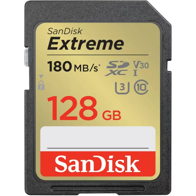 SanDisk Karta pamięci Extreme SDXC 128GB 180/90 MB/s V30 UHS-I U3