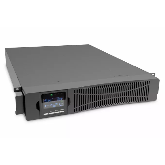 Digitus Zasilacz awaryjny UPS Online Rack 19&quot; LCD, 3000VA/3000W, 6x12V/9Ah, 8xC13, 1xC19, USB, RS232, RJ45