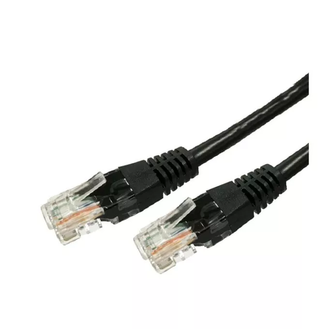 TB Kabel Patchcord kat.6 RJ45 UTP 1m. czarny  - paczka 10 sztuk